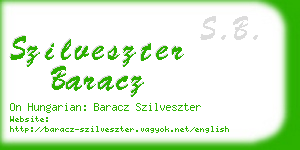 szilveszter baracz business card